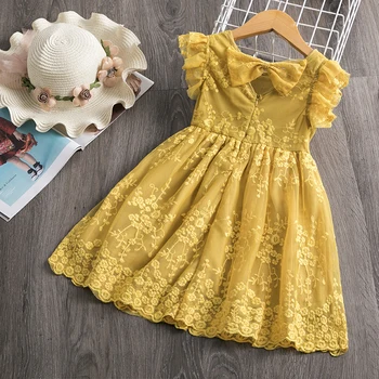 

Summer Lace Girls Dress Princess Kids Dresses For Girls Causal Wear Dress Tutu Baby Children Boutique Clothing 2 3 4 5 6 7 Years