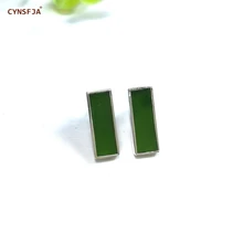 CYNSFJA New Real Certified Natural Hetian Jade Jasper 925 Sterling Silver Women's Amulet Lucky Green Jade Earrings Best Gifts CYNSFJA New Real Certified Natural Hetian Jade Jasper 925 Sterling Silver Women's Amulet Lucky Green Jade Earrings Best Gifts