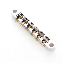 High Quality Zinc Alloy 6 Strings Lp Electric Guitar Bridge Electric Guitarra Bridge Locking Roller Tailpiece Set