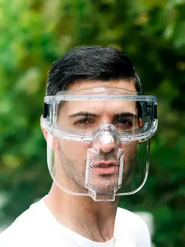 

Protective Goggles Protective Face Shield Transparent Anti-droplets Separable Eyeglasses Eyepiece Safety Glasses And Mask