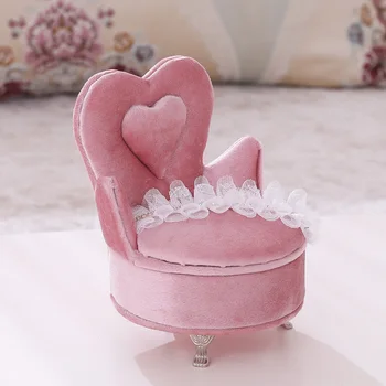 

Creative Heart Chair Necklace Earrings Rings Jewellery Display Box Showcase