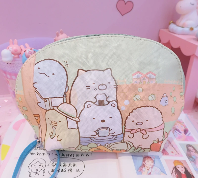 Мультфильм Sanrio Ползунки с принтом «Хэллоу Китти» с рисунками из мультфильма «My Melody Cinnamoroll Pompompurin персонажи Little Twin Stars косметичка милая сумка для хранения косметики для подарок для девочек