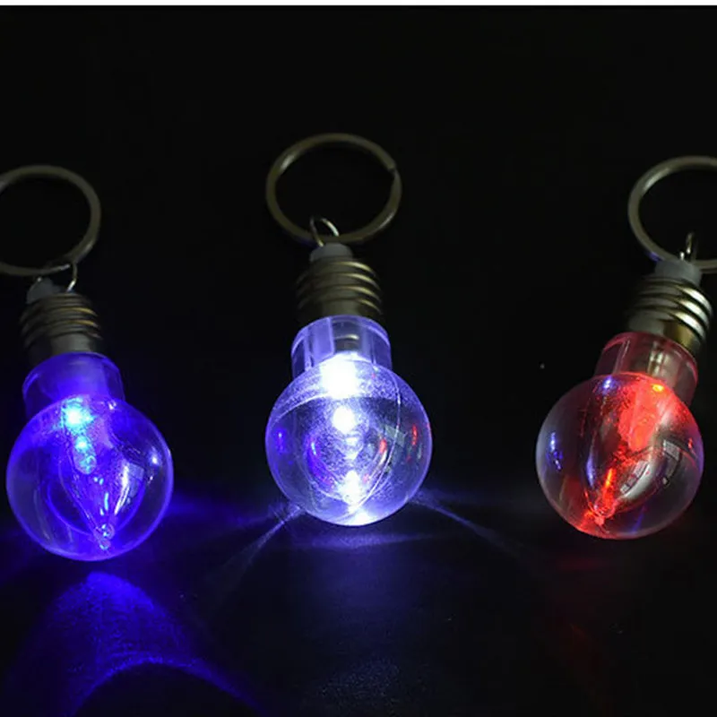 

1pc Color Random No stress Rainbow Light Bulb Pendant Key Chain Funny Gadgets Toys Interesting Novelty Gags Practical Jokes