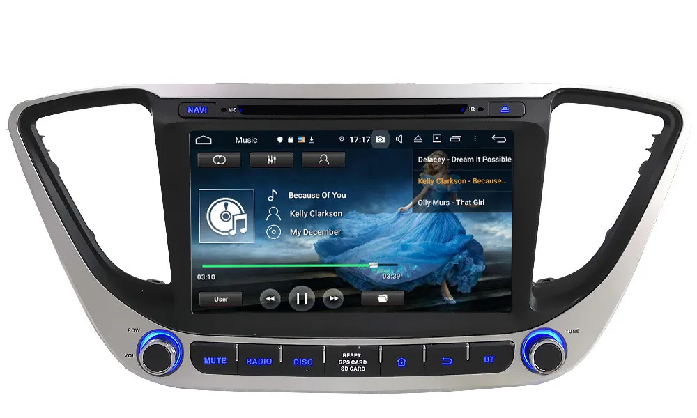 Klyde ips 4G Android 9,0 Восьмиядерный 4 Гб ОЗУ 64 Гб ПЗУ DSP BT автомобильный DVD мультимедийный плеер стерео для hyundai Verna Solaris