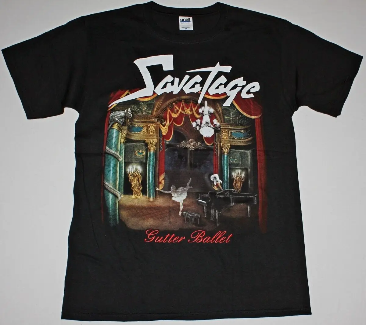 

SAVATAGE GUTTER BALLET BLACK T SHIRT JON OLIVA HEAVY PROGRESSIVE METAL RAGE