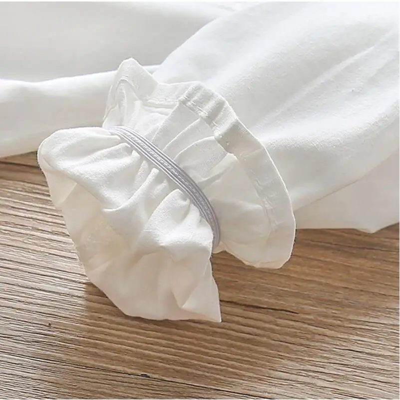 Autumn Spring School Baby Toddler Girls Blouse Top White Lace Kids Shirt Children Clothes Long Sleeve Girl Tops And Blouses