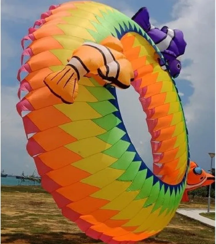 RollinggrounddragonsoftkitesingkiteSinglelinekiteaircraft