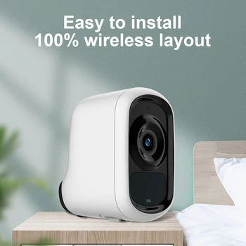 

1080P HD Wheatherproof Home Night Vision Real Time Smart Rechargeable Outdoor Wireless Security Camera Dual Audio PIR