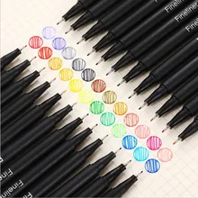 0,4 мм микрон Лайнер Маркер ручки 60 цветов Fineliner цветная ручка Ассорти чернил на водной основе для рисования школы офисные товары для рукоделия