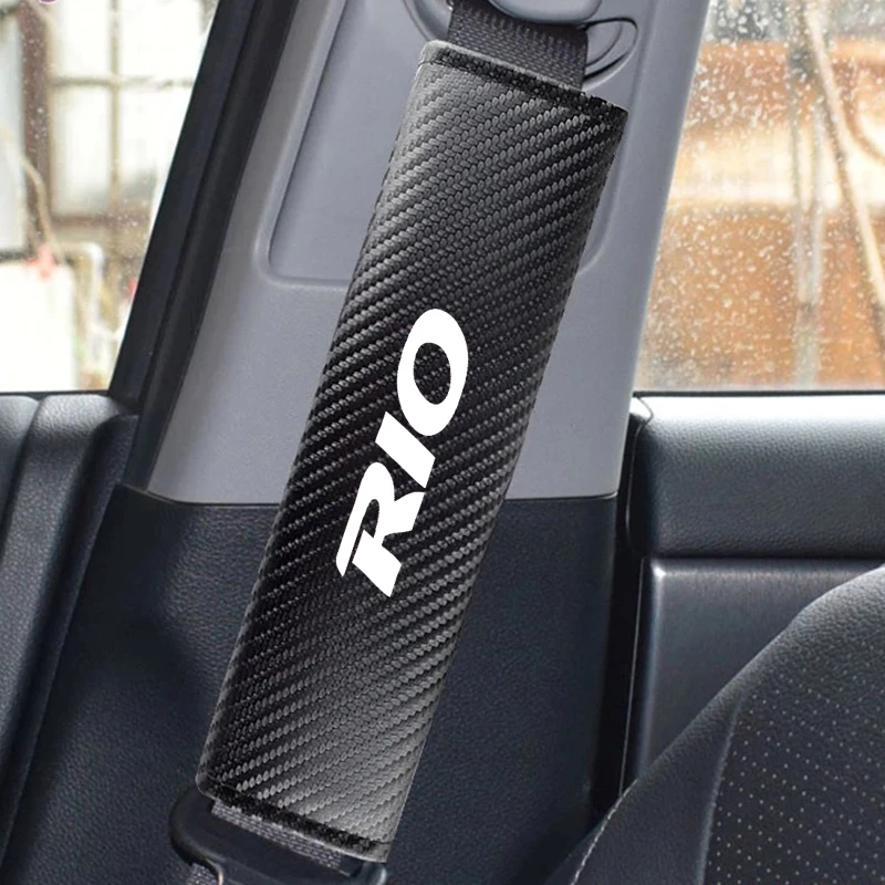 2 шт./лот автомобильный ремень безопасности Наплечная Накладка для KIA RIO автомобильный ремень безопасности чехлы на плечи Защитная подкладка