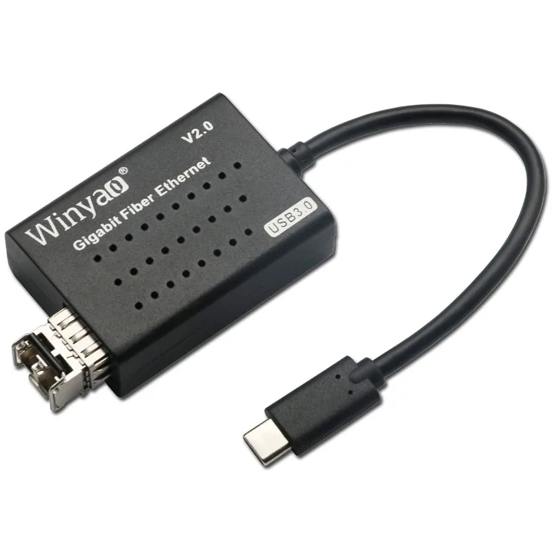 Winyao USB1000F-SX-C USB3.1 тип-c к SFP 1000 м Gigabit Fiber NIC Ethernet Сетевая карта для ПК ноутбука rtl8153 медиаконвертер