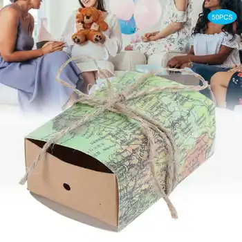 

50pcs Favor Gift Box Candy Boxes Wedding Birthday Party Graduation Favor Gift Box for Jewelry Tools Accessories