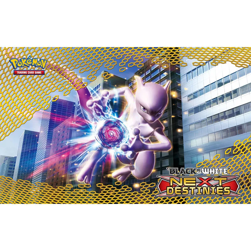 

Takara Tomy Playmat Mewtwo Monsters Japan Anime Pokemon Trading Card Game Toys PTCG Accessories Mat Pad Foam Rubber