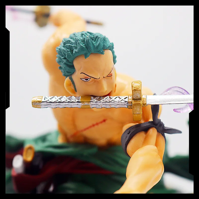 Аниме фигурки из игры katana Zelda 18 см Roronoa Zoro Vol.1 ПВХ 1/8 с тремя лезвиями макс. версия
