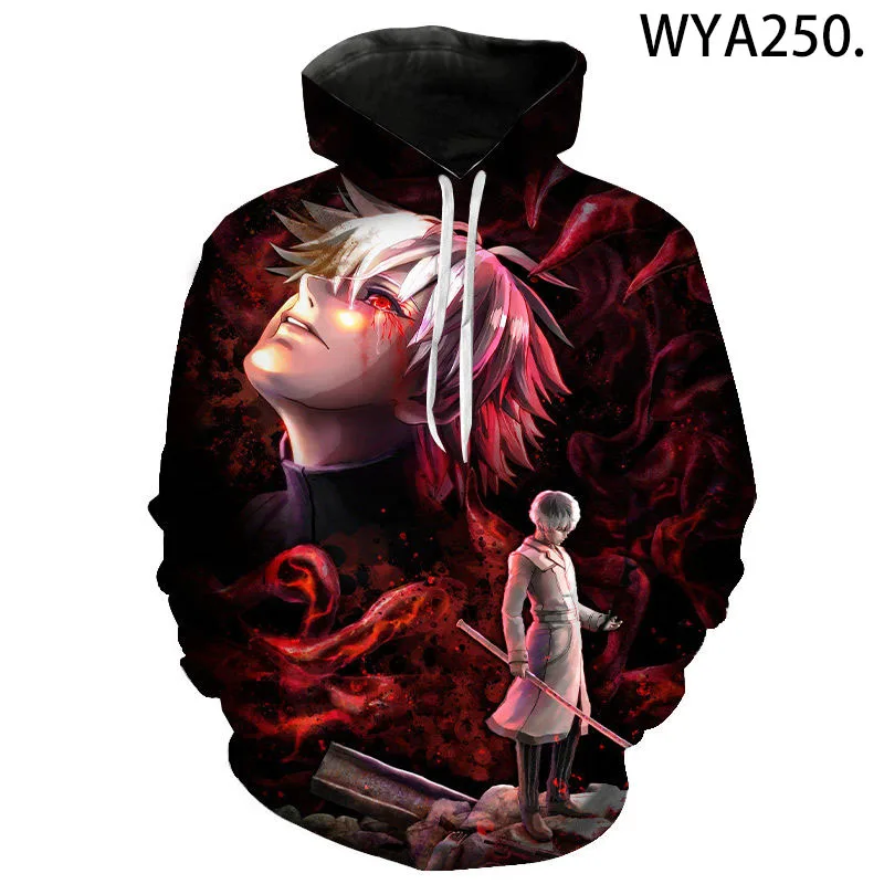 

3D Printed Spring And Fall Sweatshirts Tokyo Ghoul Men Women Children Hoodies Pullover Fashion Boy Girl Kids Streetwear Tops