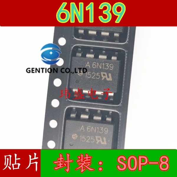 

10 шт. 6N139 A6N139 HCPL-6N139 SOP8, освещение в наличии 100%, новое и оригинальное