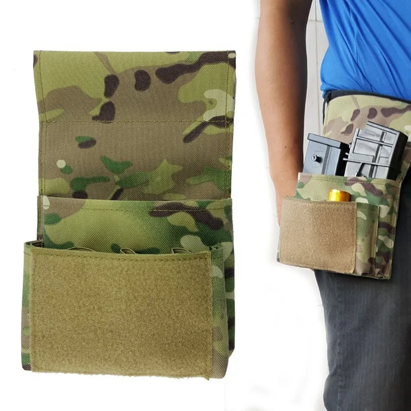 

Outdoor Tactical Double-layer double cartridge Pouch Vest Accessory Camouflage Pack Fast Cartridges Clip Ammunition pocket