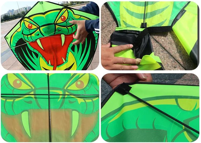 free shipping large snake kite cobra kite with handle line outdoor toys for adult bird eagle kite animal weifang kite factory 2