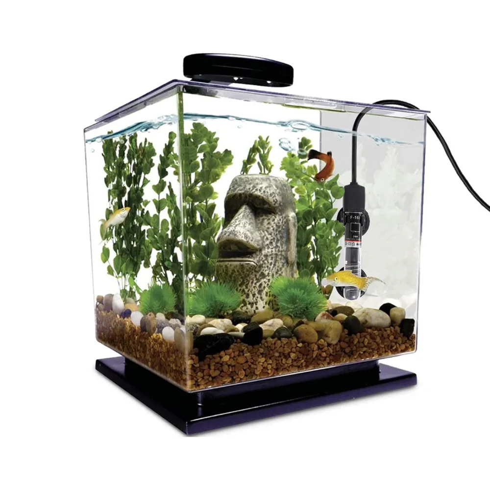 Мини-водонагреватель для аквариума, погружной автоматический термостат, кварцевая трубка с присоской, аксессуары для аквариума 2