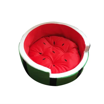 

1pc Dog Bed Cute Kennel House Warm Cotton Watermelon Modeling Dog Beds Mat Sofa Pet Cat Bed for Dogs Fruit Bed S M L Supplies