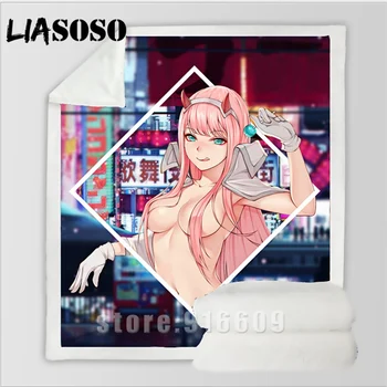 

DARLING in the FRANXX Zero Anime Plush Sofa Bedding patterned stuffed chair blanket bedspread bedclothes travel soft warm quilt