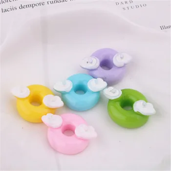 

5Pcs Slime Charms Sweet Wing Donut Slime Accessories Beads Making Supplies With Drawstring Pouch For DIY Crafts Scrapbooki