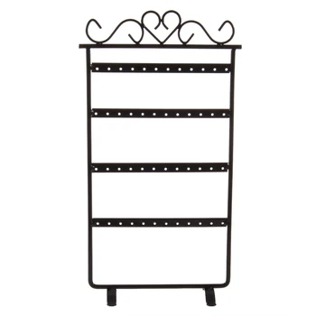 

48 Hole Earrings Ear Studs Display Rack Metal Jewelry Holder Stand Showcase pink 295*160mm for Retail Environment or Home