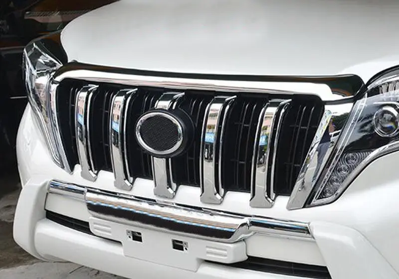 6 шт Хромированная передняя решетка для Toyota Land Cruiser Prado FJ150