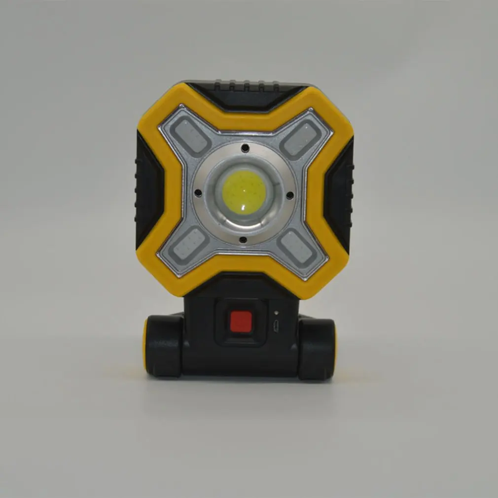 Multifunctional Strong Light Portable Camping Light Long-range Searchlight Floodlight Solar Rechargeable Emergency Light - Color: Brown
