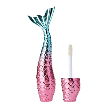 

Mermaid Refillable lip gloze tube Waterproof non-smudge liquid lipstick empty bottle colorful fashion lip gloss cosmetic TSLM1