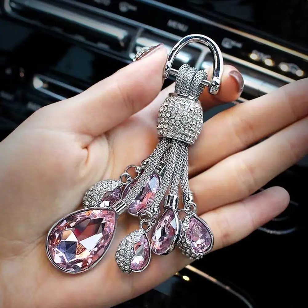 

Alloy Female Car Key Pendant Car Jewelry Alloy Decoration Car Key Chain Pendant Key Chain Creative Crystal Rhinestone Tears