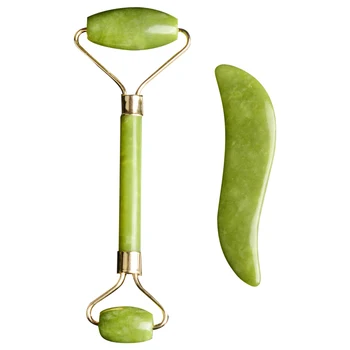 

1 Set Of Jade Massager Face Massager Gua Sha Scraping Tool Facial Roller For Men Women Massage Body Care