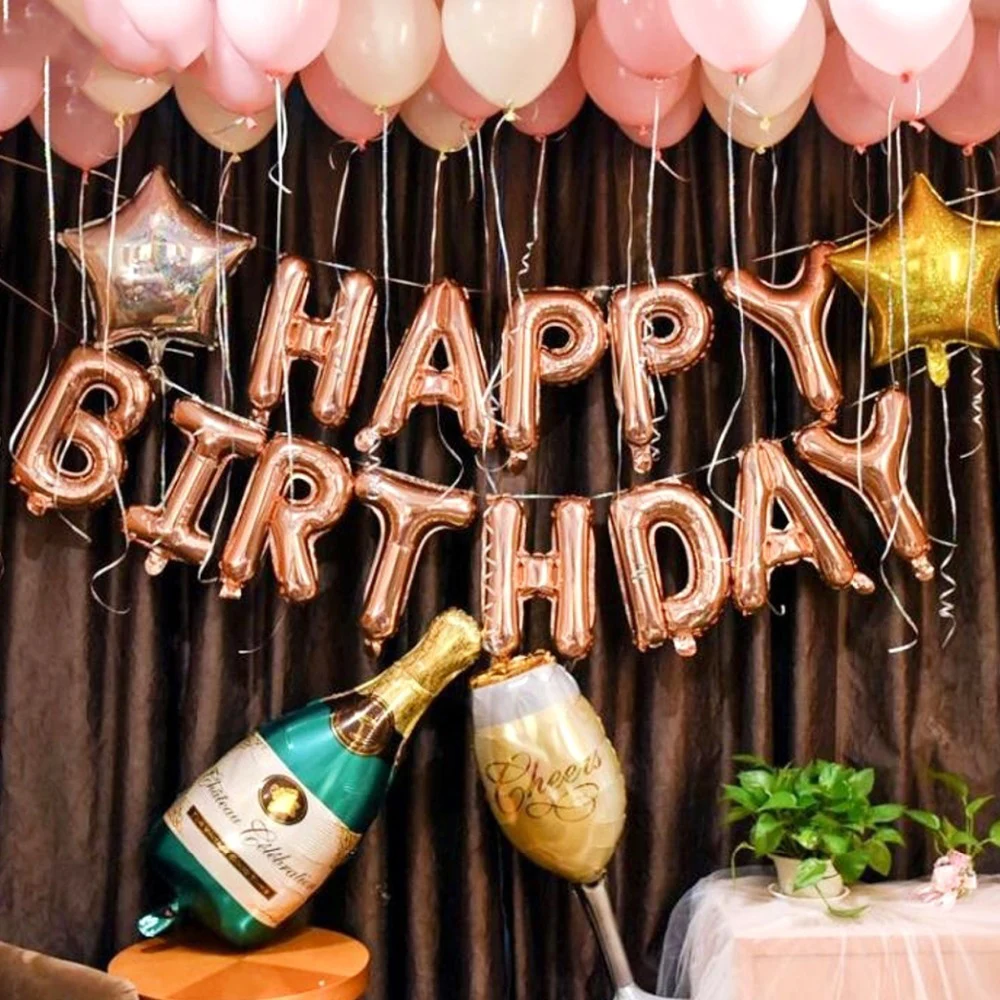 QIFU розовое золото 30 день Рождения Декор С Днем Рождения украшения для взрослых 30 день рождения посуда баннер для вечеринки в честь Дня рождения поставки