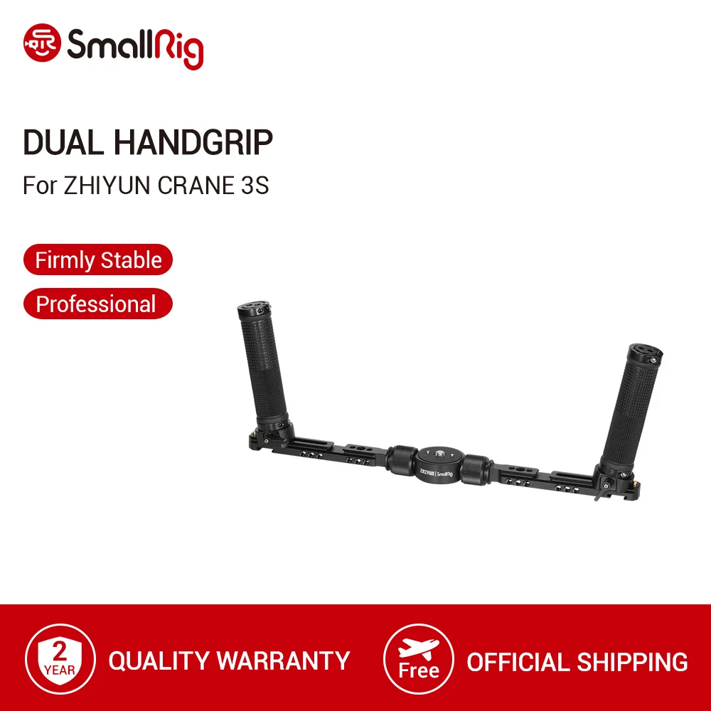 SmallRig Dual Handgrip for Zhiyun CRANE 3S Gimbal Handheld Stabilizer Handle With NATO Rail/Cold Shoe Tripod Support Handle 2857