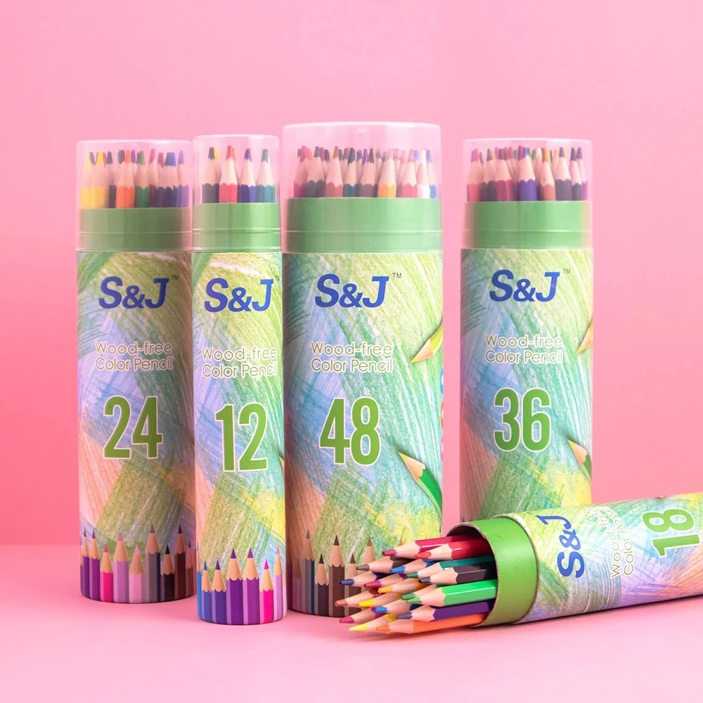 12/24/36/48 Colors Professional Water-based Pencil Set Watercolor Drawing colored pencils wood colour coloured kids | Канцтовары для