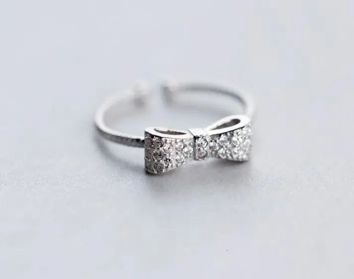 

3-size size 5.25 small size 100% REAL.925 Sterling Silver jEWELRY AAA ZIRCONE Stone Bowknot Knot Knuckle Midi Toe Ring GTLJ1401