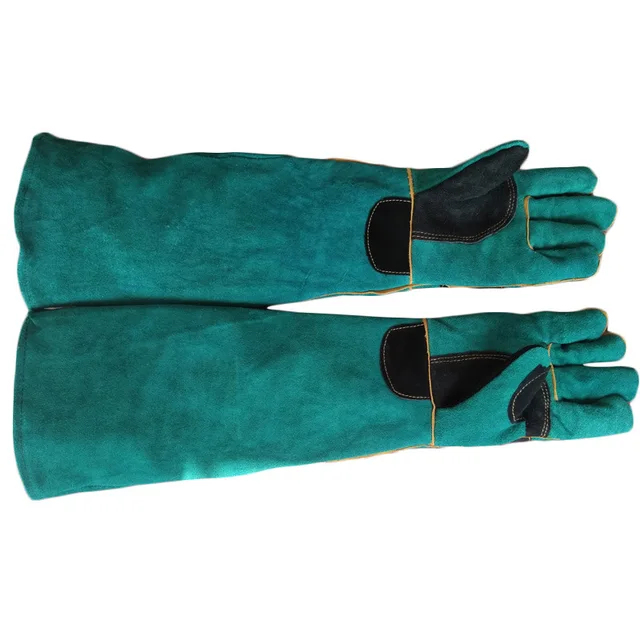 Pet Gloves Bite-resistant Gloves Two-layer Leather Support Pad Cat Dog Cutting-proof Anti-thorn Pet Gloves Pet Handling Gloves thickening type 1