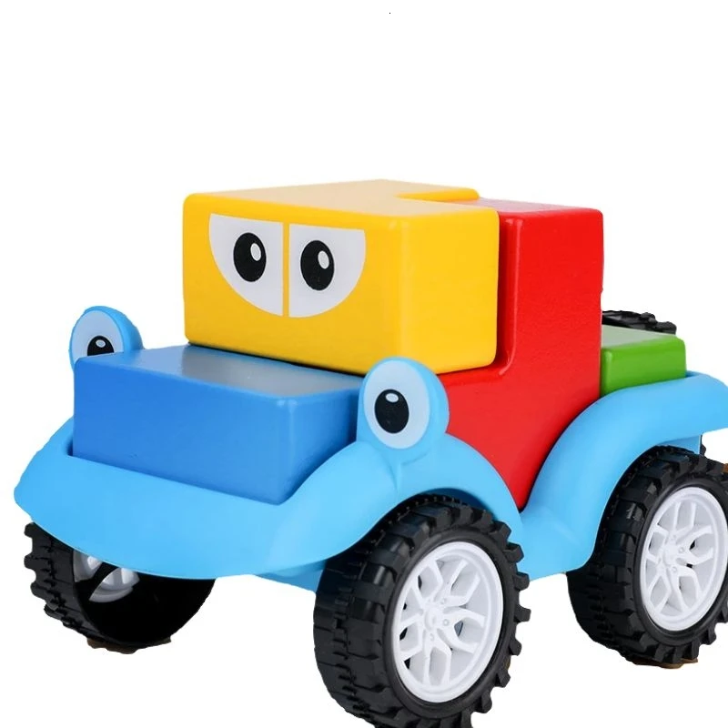 Baby Preschool Double Layers Wooden Car Transporter Kids Intelligence Game 