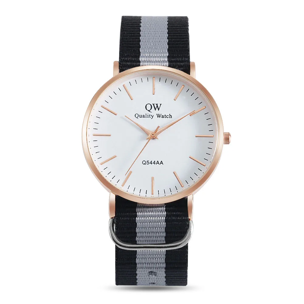 rose gold 4 watch QW спортивные Relojes минималистичный британский стиль нейлоновый ремешок наручные часы Пользовательский логотип часы женские кварцевые роскошные OEM часы - Цвет: rose gold 4 watch
