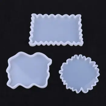 

UV Resin Crystal Epoxy Molds DIY Irregular Coaster Mould Crafts Making Dried Flower Resin Decorative DIY Hand Crafts