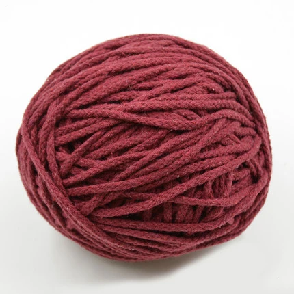 dark red 10 метров 5 мм Хлопок веревочные шнуры витая веревка нить DIY шнурок вакуумные пакеты для одежды украшения аксессуары ручной работы - Цвет: dark red