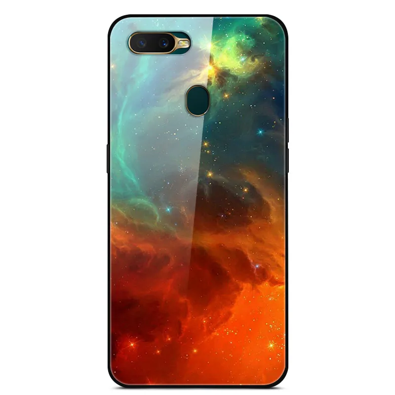 Для Funda OPPO AX7 чехол закаленного стекла задний жесткий чехол для OPPO A7 A 7 A X7 AX 7 Чехол OPPO AX7 CPH1901 защитный бампер для телефона Coque - Цвет: 8