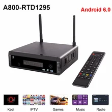 A800 Android 6,0 Smart tv BOX 2 Гб DDR4 16 Гб Realtek RTD1295 Android телеприставка 2,4G 5G двойная поддержка wifi youtube VS Zidoo X9S