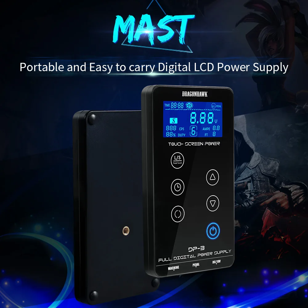 

New Arrival Touch Screen Intelligent Digital LCD Makeup Dual Tattoo Power Supplies set