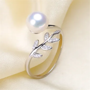 

Pearl Ring Settings, Fashionable Ring Findings, Adjustable Size 925 Silver Ring Jewelry DIY making No Pearl Free Shipping