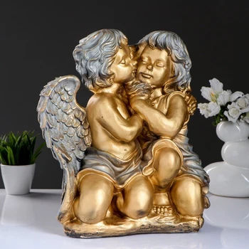 

Figure "Angel and Fairy sitting" large bronze / silver 24x35x41cm 332501