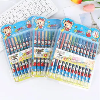 

24 Classic Color Non Toxic And Flawless Crayon Silk Smooth Washable Rotating Crayon Children School Supplies Color Pencil