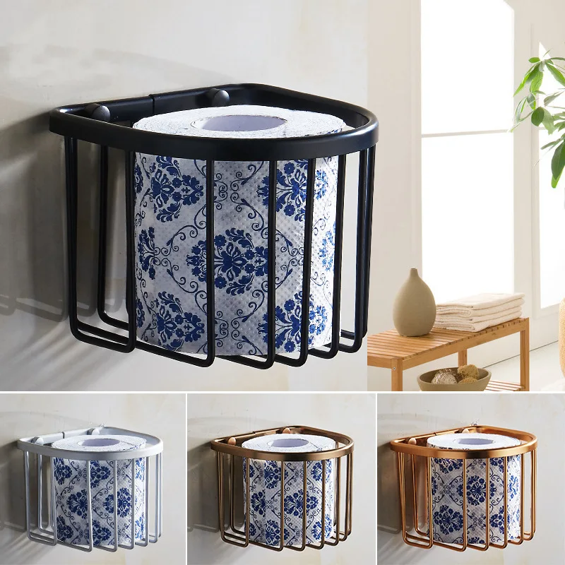 

Owen Alumimum Toilet Paper Holder Health Cardboard Box zhi jin lou Basket Paper Roller Toilet Sanitary Ware Hardware Accessories