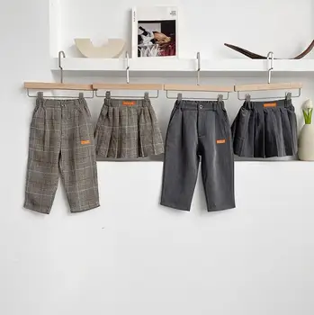 

2020 Korea style girls boys long pants spring cotton fashion kids pants 1-7t HJ754