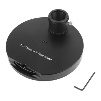 

Eyepiece Filter Wheel Full Metal 1.25" Multiple 9 Position Fitting Color Filter WheelFor Astronomy Telescopes